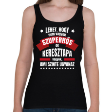PRINTFASHION Keresztapa szuperhős - Női atléta - Fekete