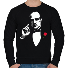 PRINTFASHION Keresztapa, The godfather - Férfi pulóver - Fekete