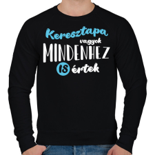 PRINTFASHION Keresztapa vagyok - fehér - Férfi pulóver - Fekete férfi pulóver, kardigán