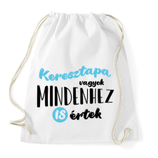 PRINTFASHION Keresztapa vagyok - fekete - Sportzsák, Tornazsák - Fehér tornazsák