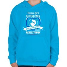 PRINTFASHION Keresztapák - Gyerek kapucnis pulóver - Azúrkék gyerek pulóver, kardigán