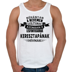PRINTFASHION Keresztapának hívnak... - Férfi atléta - Fehér