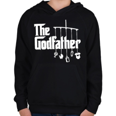 PRINTFASHION Keresztapu - Gyerek kapucnis pulóver - Fekete