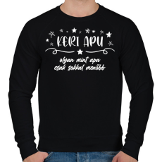 PRINTFASHION Keri apu - Férfi pulóver - Fekete