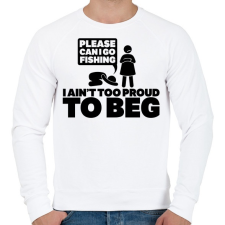 PRINTFASHION Kérlek, elmehetek pecázni...? - Férfi pulóver - Fehér férfi pulóver, kardigán