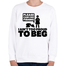 PRINTFASHION Kérlek, elmehetek pecázni...? - Gyerek pulóver - Fehér gyerek pulóver, kardigán