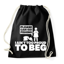 PRINTFASHION Kérlek, elmehetek pecázni...? - Sportzsák, Tornazsák - Fekete tornazsák