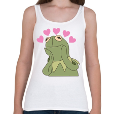 PRINTFASHION Kermit in love - Női atléta - Fehér női trikó