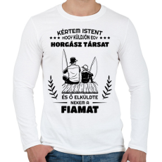 PRINTFASHION Kértem Istent - Férfi hosszú ujjú póló - Fehér