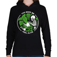 PRINTFASHION Kertész élet - Női kapucnis pulóver - Fekete női pulóver, kardigán