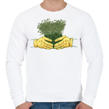 PRINTFASHION Kertész - Férfi pulóver - Fehér férfi pulóver, kardigán