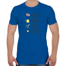 PRINTFASHION Kertészkedés - Ültesd locsold élvezd  - Férfi póló - Királykék férfi póló