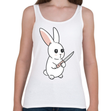 PRINTFASHION Késes nyúl - Női atléta - Fehér női trikó