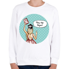 PRINTFASHION Kész, vége, megvan! - Gyerek pulóver - Fehér gyerek pulóver, kardigán