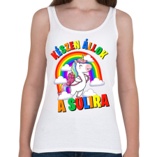 PRINTFASHION Készen állok a sulira - Női atléta - Fehér női trikó