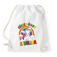 PRINTFASHION Készen állok a sulira - Sportzsák, Tornazsák - Fehér tornazsák