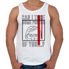 PRINTFASHION Készíthetek rólad pár fotót...? - Férfi atléta - Fehér atléta, trikó