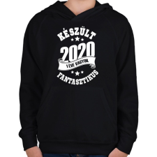 PRINTFASHION Készült 2020 - 1 éve vagyok fantasztikus - Gyerek kapucnis pulóver - Fekete gyerek pulóver, kardigán