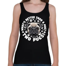 PRINTFASHION Két kutya jobb mint egy - Női atléta - Fekete