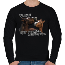 PRINTFASHION Két pejló (Delta) - Férfi pulóver - Fekete férfi pulóver, kardigán