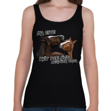 PRINTFASHION Két pejló (Delta) - Női atléta - Fekete női trikó