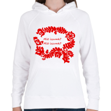 PRINTFASHION Két pejló páros minta #1 - Női kapucnis pulóver - Fehér női pulóver, kardigán