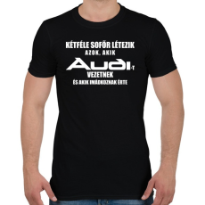 PRINTFASHION Kétféle Audi Sofőr - Férfi póló - Fekete