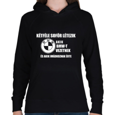 PRINTFASHION Kétféle Bmw Sofőr - Női kapucnis pulóver - Fekete