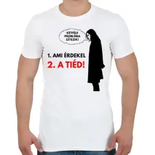 PRINTFASHION KÉTFÉLE PROBLÉMA LÉTEZIK - Férfi póló - Fehér férfi póló