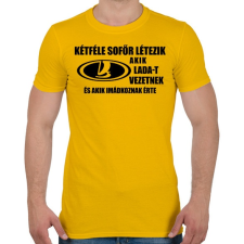 PRINTFASHION Kétféle sofőr: Lada - Férfi póló - Sárga férfi póló