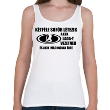 PRINTFASHION Kétféle sofőr: Lada - Női atléta - Fehér női trikó