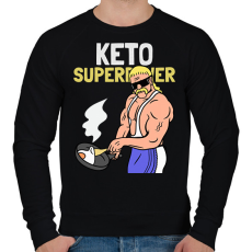 PRINTFASHION KETO SUPERPOWER - Férfi pulóver - Fekete