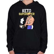 PRINTFASHION KETO SUPERPOWER - Gyerek kapucnis pulóver - Fekete