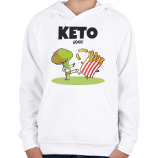 PRINTFASHION KETOGURU - Gyerek kapucnis pulóver - Fehér