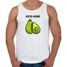 PRINTFASHION KETOHERO - Férfi atléta - Fehér