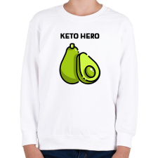 PRINTFASHION KETOHERO - Gyerek pulóver - Fehér gyerek pulóver, kardigán