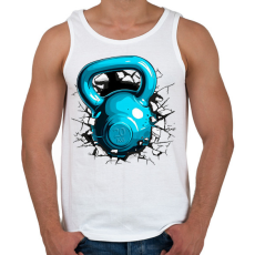 PRINTFASHION Kettleball - Férfi atléta - Fehér