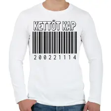 PRINTFASHION Kettőt kap - Férfi hosszú ujjú póló - Fehér férfi póló