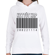 PRINTFASHION Kettőt kap - Női kapucnis pulóver - Fehér