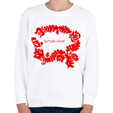 PRINTFASHION Kevésbé szelíd szitkok - sün - Gyerek pulóver - Fehér