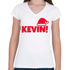 PRINTFASHION KEVIN3 - Női V-nyakú póló - Fehér női póló