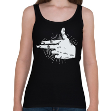 PRINTFASHION Kéz fegyver - Női atléta - Fekete női trikó