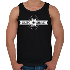 PRINTFASHION kezdo-anyuka-white - Férfi atléta - Fekete