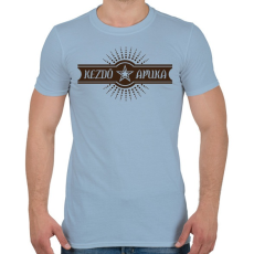 PRINTFASHION kezdo-apuka-brown - Férfi póló - Világoskék