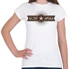 PRINTFASHION kezdo-apuka-brown - Női póló - Fehér női póló