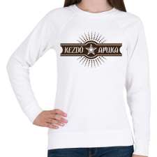 PRINTFASHION kezdo-apuka-brown - Női pulóver - Fehér női pulóver, kardigán