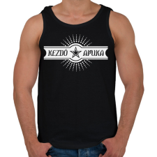 PRINTFASHION kezdo-apuka-white - Férfi atléta - Fekete atléta, trikó