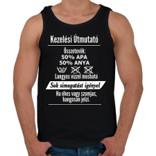 PRINTFASHION kezelési útmutató - Férfi atléta - Fekete atléta, trikó