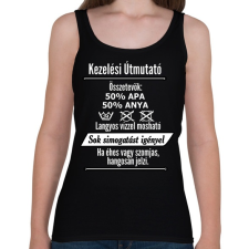 PRINTFASHION kezelési útmutató - Női atléta - Fekete női trikó