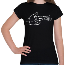 PRINTFASHION Kézfegyver - Női póló - Fekete